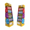 Cell Phone Accessories Cardboard Pegboard Floor Display Stand with Hooks,Corrugated Cardboard Plastic Hook Display Stand