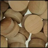 WIDGETCO 3/4" Cherry Wood Plugs, Face Grain