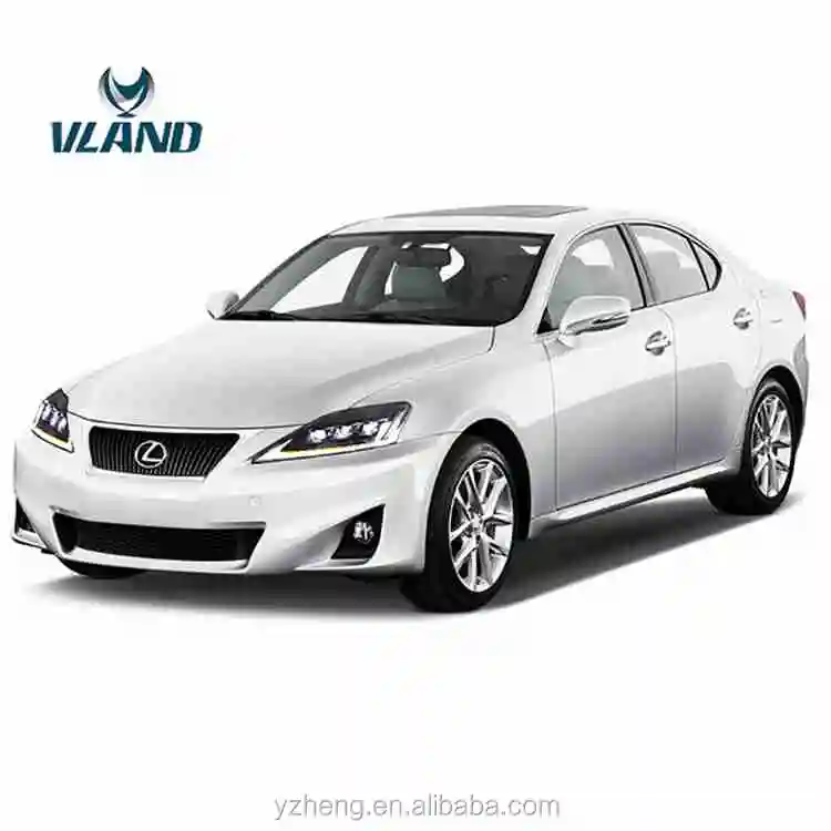 VLAND factory car headlight for Lexus IS250 2006-2012 LED head lamp plug and play for IS300 IS350 with sequential signal