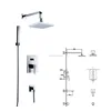 Italy design Hotel wall mounted brass 8 inch square shower head concealed shower set in bath&shower faucet