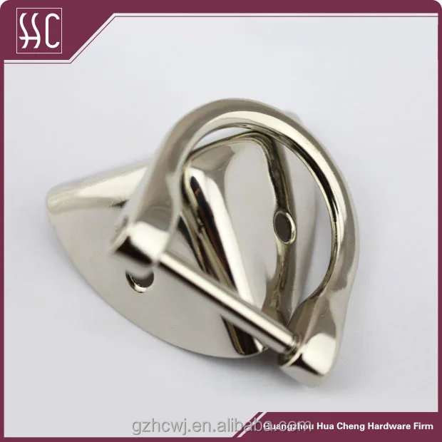open D ring for handbag,bag screw metal D ring,screw lock D ring, View