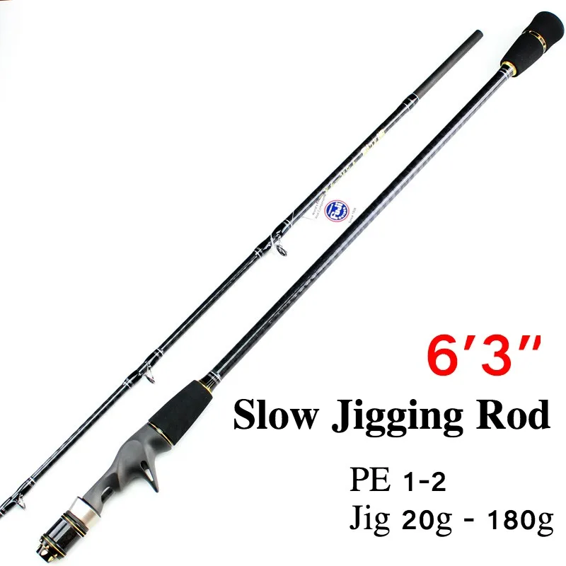 High Quality 1.9m Fishing Jig Rod 1+1 Section 20180g Lure Weight High