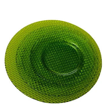 modern tableware round glass plate set for restaurant
