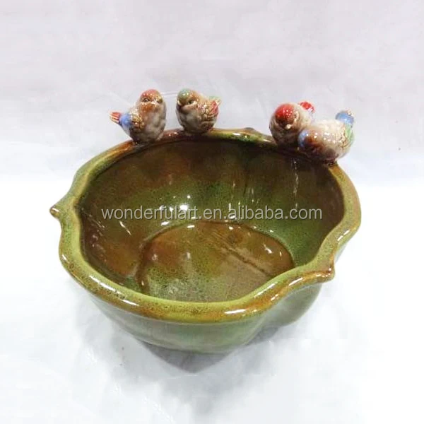 Nordic Bird Feeder Bowl  porcelain style design decorative garden pet feeder Plate stoneware hot sale Hummingbird feeder