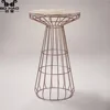 luxury iron marble table french style metal desk for coffee bar vintage steel table cheap price