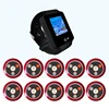 restaurant waiter paging system alarm waterproof watch receiver with 10 pagers call button and customized logo