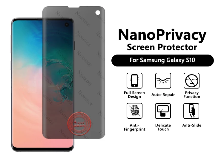 Galaxy S10 S10 Plus Mobile Phones Privacy Filter 3d Screen Guard