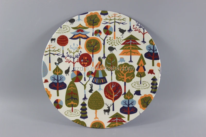 Custome Melamine round plate 100% food safety