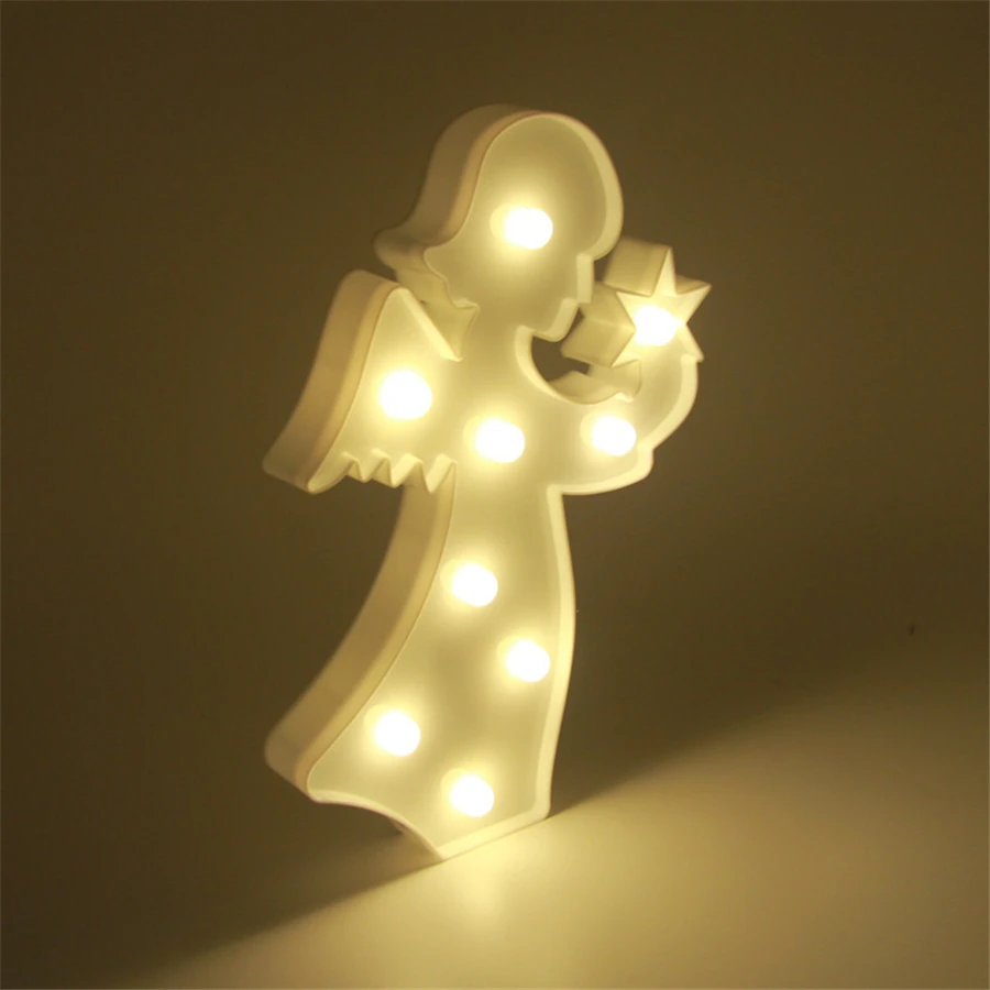 Cactus Flamingo Pineapple LED Battery Nightlight 23 kinds of 3D Marquee Desk Table Lamp Letter Lights Kids Room Decoration Lamp