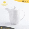 Fashionable 1000cc small white ceramic china teapots