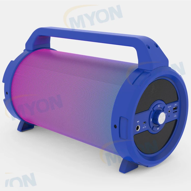 Outdoor Portable RGB Light Bluetooth Speaker Audio Player With Microphone Boombox For Mobile Phone Use USB TF Card FM radio - ANKUX.COM