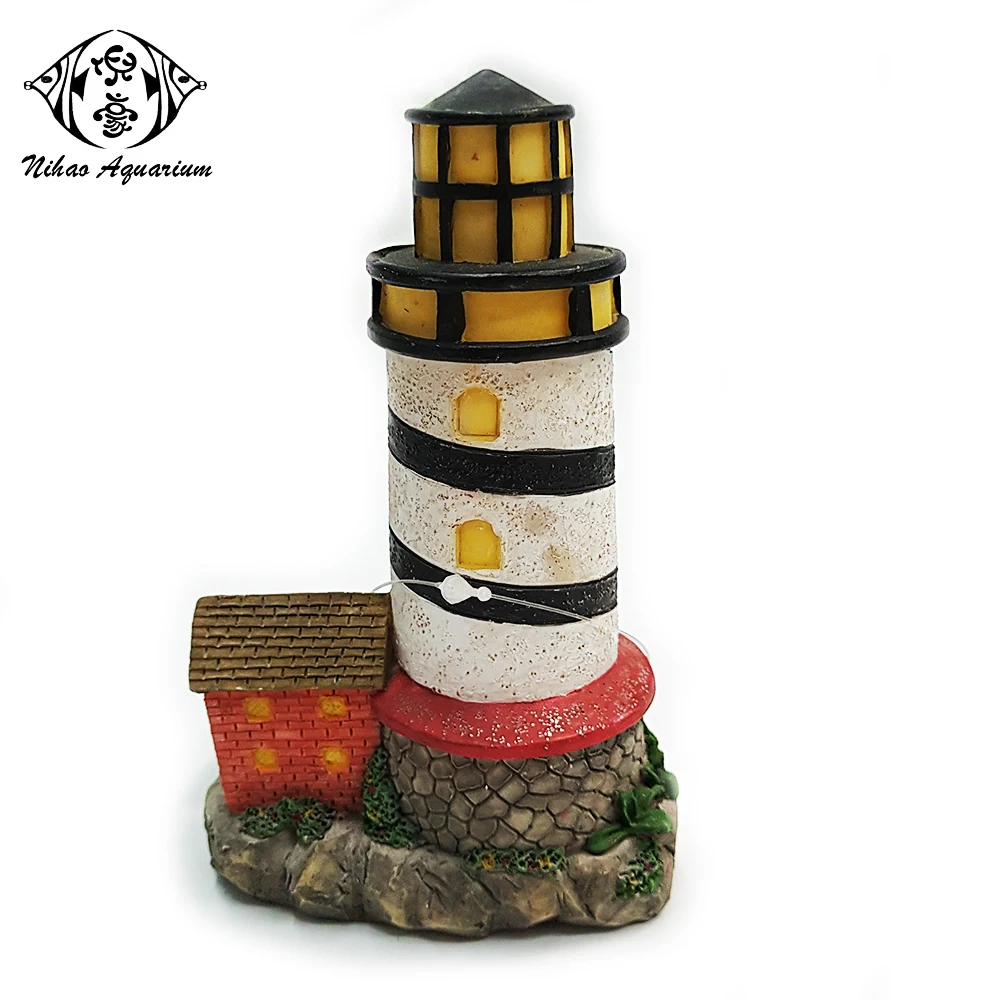 Coastline Scenery Seacoast Tower Resin Craft Resin Lighthouse Figurines