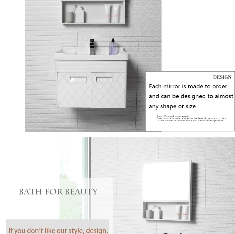 Fashion Design Wall Mounted Bathroom Mirror Cabinets Bathroom Vanities Modern