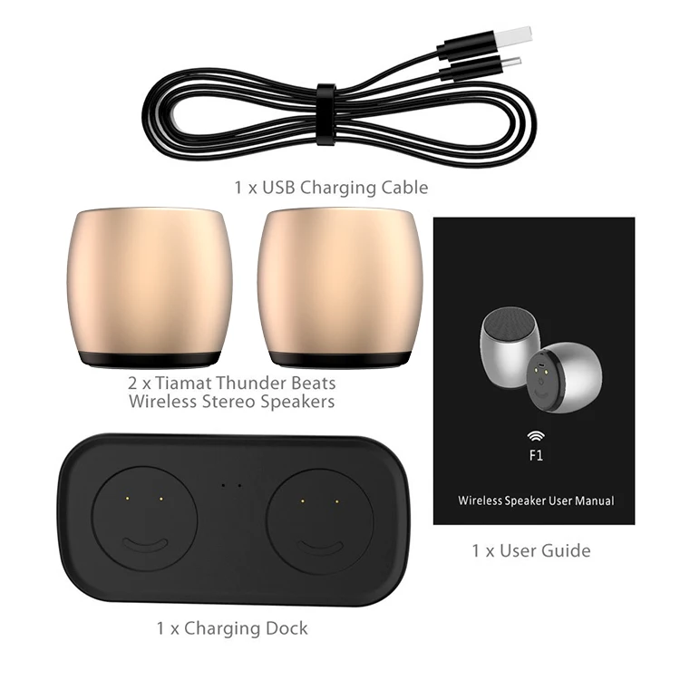 Hot Selling Wholesale Mini Potable TWS Bluetooth Speaker F1 wireless super bass stereo speaker - ANKUX.COM