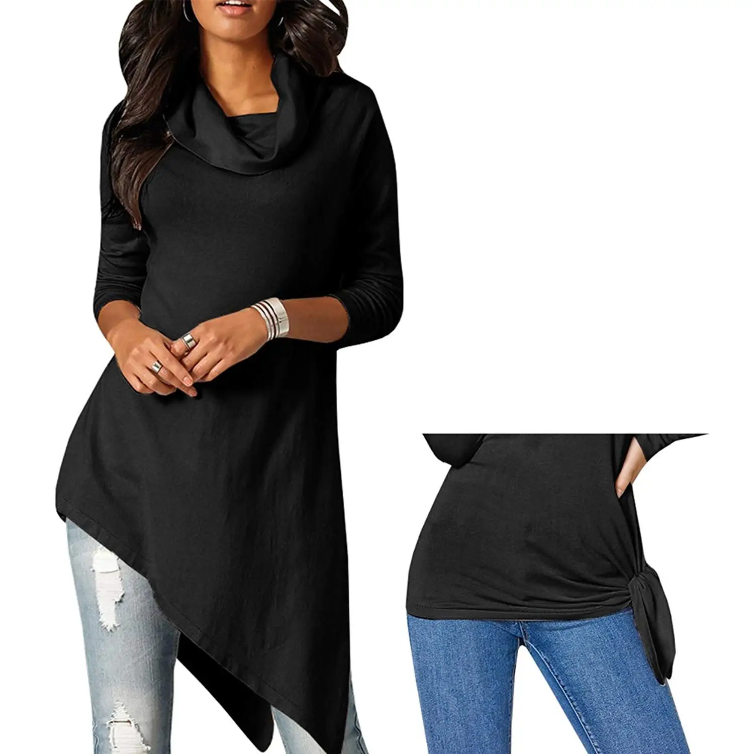 YUNY Men Warm Solid Regular-Fit Knit Turtleneck Comfy Sweater Pullover Black M