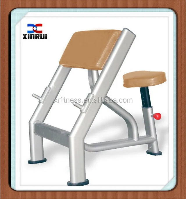 Commercial Preacher Curl Weight Bench Seated Preacher Isolated Dumbbell Biceps 