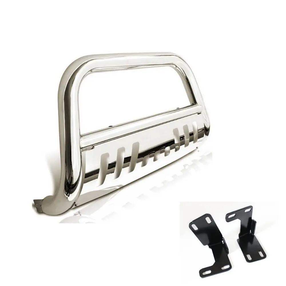 tuokiy Bull bar with 126w Led Light for 03-05 Dodge Ram 1500//06-08 Dodge Ram 1500 MEGA CAB Front Bumper Grille Guard Heavy Duty Steel Powder Coated