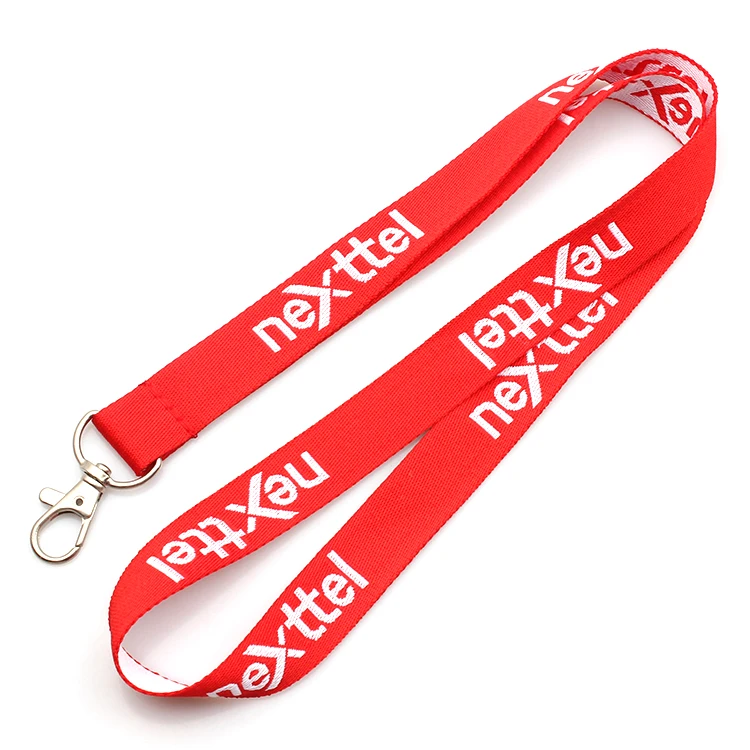 High End Thick Polyester Embroidery Lanyard Keychain With Custom Logo