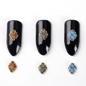 2017 New japanese style retro alloy nail art stone decorations DIY 3D charm nail jewelry supplies