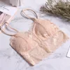 Women Short Crop Tops New Fashion Sleeveless Lace Floral Crop Tops Hollow Solid Colors Camisole Tank Tops Casual Girl Tube Top
