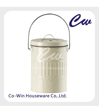 Mini Metal Kitchen Garden Countertop Compost Bin Pail With Mini Metal Kitchen Garden Countertop Compost Bin Pail With Carbon Filters Caddy