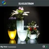 Resin plastic color changing led lighting vase