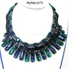 Wholesale fashionable ethnic style green acrylic bead necklace statement