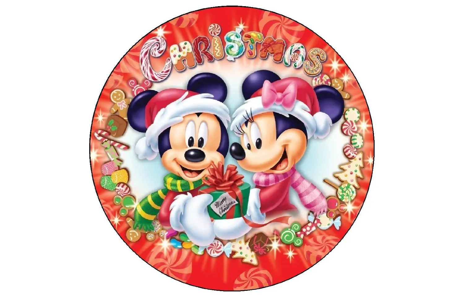 get quotations christmas holiday mickey mouse minnie 12 ct cupcake edible image cake topper birthday decoration party - Mickey And Minnie Mouse Christmas Decorations get quotations christmas holiday mickey mouse minnie 12 ct cupcake edible image cake topper birthday decoration party - Mickey And Minnie Mouse Christmas Decorations
