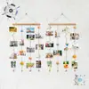 2 Pack Hanging Photo Display Picture Frames Collage with 40 Clips Pictures Organizer Wall Decor for Hanging Photos