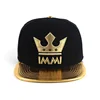 Cheap Flat Brim 6 Panel Adjustable Luxury Gold Color Snapback Cap