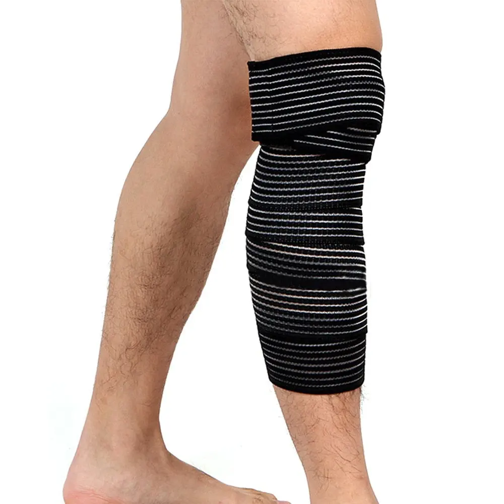 Weight Lifting Elastic Knee Bandages Leg Compression Calf Support Wraps Sports Squats Training Strap Buy Knee Bandages Squats Training Strap Support Wraps Product On Alibaba Com