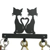 Cats Wall Hanger Clothes Wall Art Hooks Decorative Wall Mount Coat Rack Keys Holder Organizer Hook Hanger