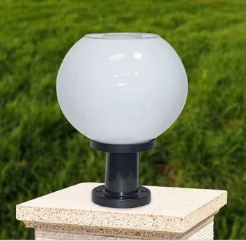 Warm White Lights Solar Garden Globe Light Led Pillar Ball Lamp Solar ...