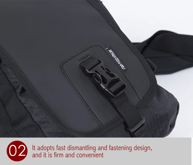 Mensageiro à Prova Bolsa de 8 Bolsas Sling Motocicleta Preta Ultra Robusto Cordura d' Água l 17 Baú