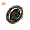 Anti-gold & anti-silver plating 3D spinner Challenge Coins with oblique cut edge