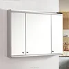 Luxury Style Furniture Vanity Mirrored Cabinet with Double Shelves with Open Door and Handle 7039