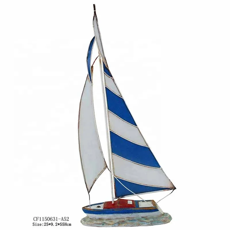 Resin sailboat decor pirate ship model  hand painted sailing ship model details