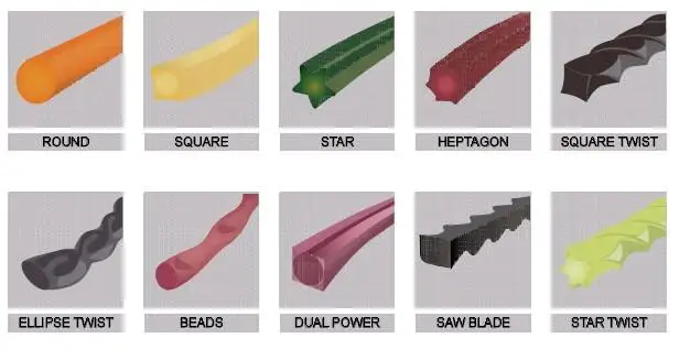 3LB 스풀의 2.4mm 095 ''라운드 오렌지 트리머 라인