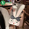 phone accessories Soft TPU fur phone case Lovely 3D long ear stuffed plush bunny phone case for iPhone 7 plus