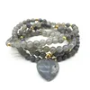 Natural Stone Bead Bracelet Sets 6 mm Round beads Healing Energy Passion Jewelry Woman Girl Gift Mala Yoga Bangle Wrap Style