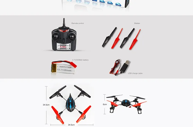 Best price plastic H07 4ch rc quadcopter intruder ufo