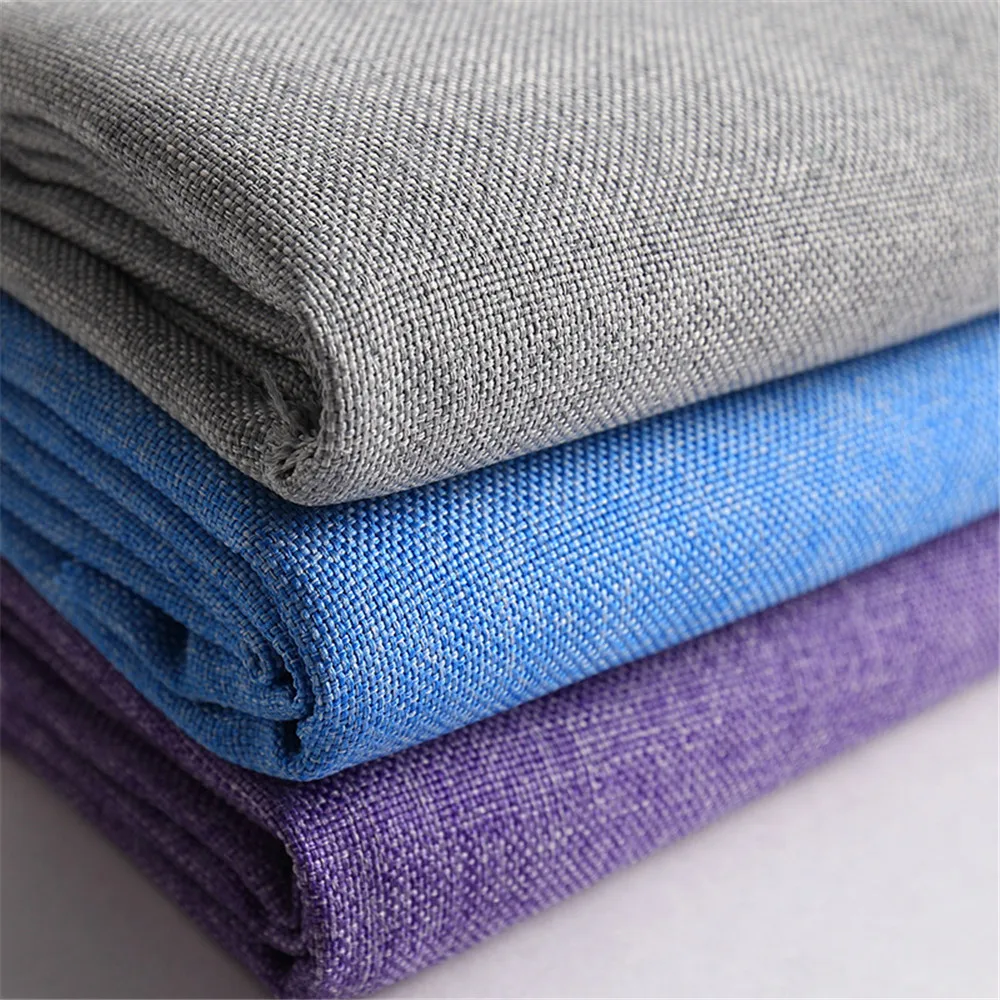 100 Polyester Linen Look Fabric Blackout Curtain Buy 100 Polyester