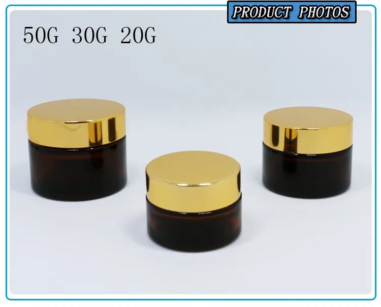 20ml 30ml 50ml 60ml 100ml Cosmetic Container Facial Cream Jars Amber ...