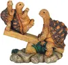 polyresin 3 Turtles On Seesaw Garden Decoration Collectible figure Statue Model
