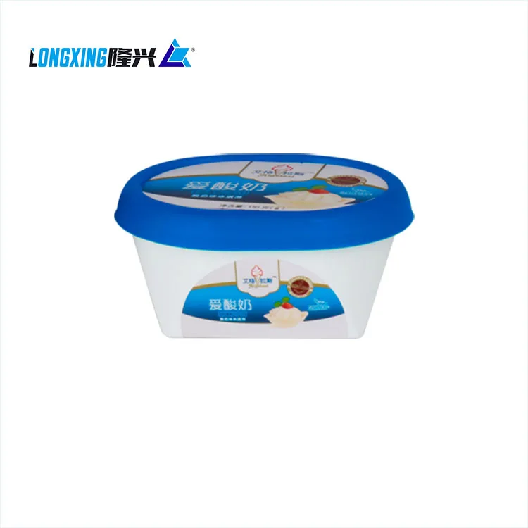 模内贴标0ml 冰淇淋容器冰淇淋杯子带勺带盖 Buy 冰淇淋的容器 塑料冰淇淋杯一次性食品容器容易拿走带盖和勺子的
