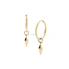 Famous women 14k gold jewelry design simple cone drop 925 sterling silver hoop earrings without stone