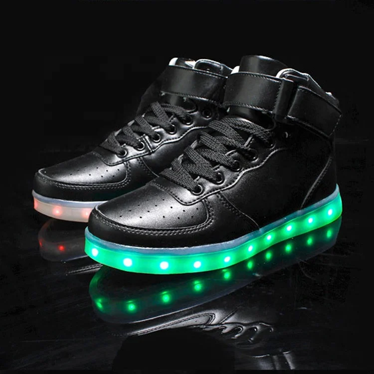 High Top Casual Led Light Up Sport Shoes Men,Adult Gold Led Light Up Shoes,Bulk Led Shoes 