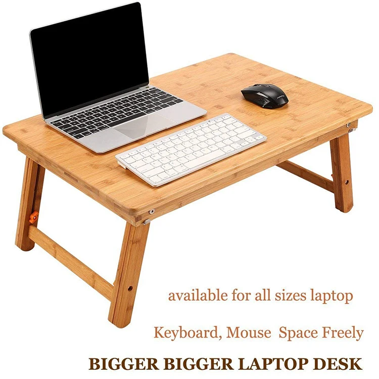 Lazy Holder Comput Foldable Portable Stand Laptop Desk Bamboo Computer Table in Bed