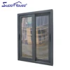 AS2047 aluminium frame 2 panels sliding glass window with stainless steel mesh
