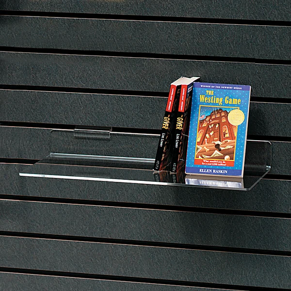 Customized High Quality Clear Acrylic Material Slat Wall Display Flat